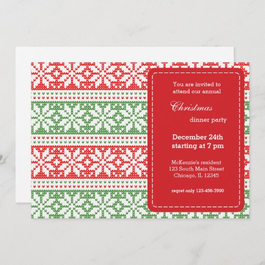 Spinnmuster Einladung (Vorne/Hinten)