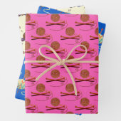 Spinnnadeln Garne Geschenkpapier Set (Beispiel)