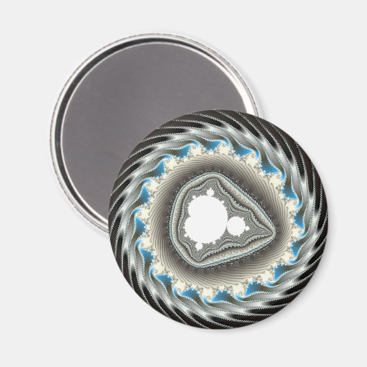 Spinnrad - Fraktal Magnet (Vorderseite/Rückseite)