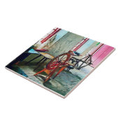 Spinnrad in der Nähe des Fensters Fliese (Seite)