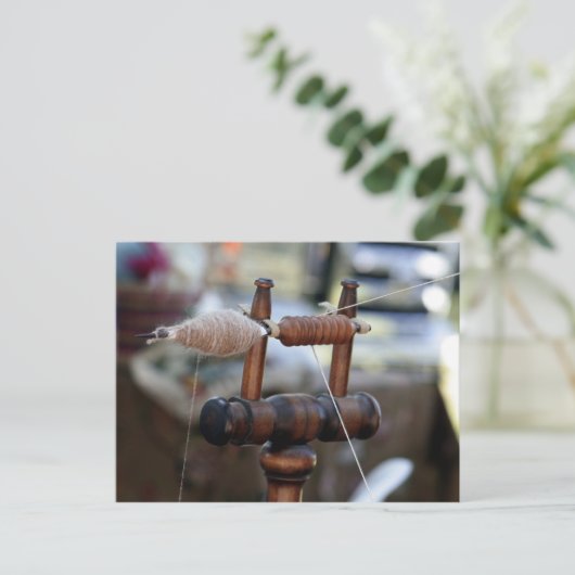 Spinnrad Postkarte (Stehend Vorderseite)