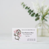 Spinnrad Visitenkarte (Stehend Vorderseite)