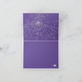 Spinnweben und weiße Spinnen Danke, Note Card Dankeskarte (Innenseite)