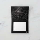 Spinnweben und weiße Spinnen Danke, Note Card Dankeskarte (Innenseite)
