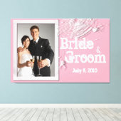 Spinnweben und weiße Spinnen verkeilen die Leinwan Leinwanddruck (Insitu (Holzboden))