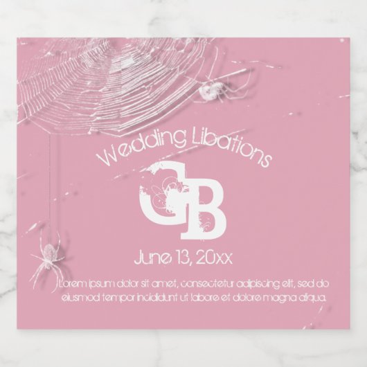 Spinnweben und Weiße Spinnweben Alkoholflaschenetikett (Einzelnes Label)