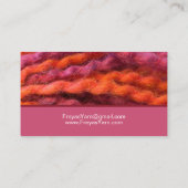 Spinnweberei aus Garn Visitenkarte (Rückseite)