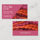 Spinnweberei aus Garn Visitenkarte (Vorne/Hinten)