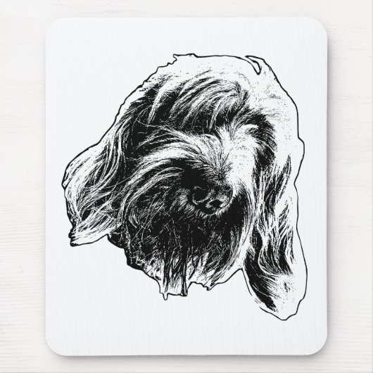 Spinone Arbeit Ruhig Mousepad (Vorne)