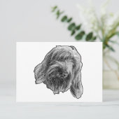 Spinone Art Dankeschön Dankeskarte (Stehend Vorderseite)