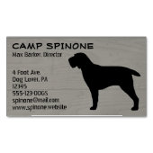 Spinone Italiano Dog Silhouette Imitate Wood Style Magnetische Visitenkarte (Vorderseite)