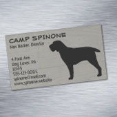 Spinone Italiano Dog Silhouette Imitate Wood Style Magnetische Visitenkarte