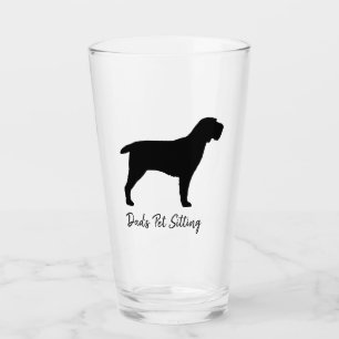 Spinone Italiano Dog Silhouette Personalisiert Glas