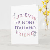 Spinone Italiano Furever Freund Karte (Gelbe Blume)