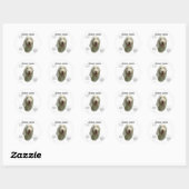 Spinone Italiano Geschichtsdesign Runder Aufkleber (Blatt)