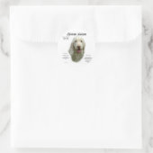 Spinone Italiano Geschichtsdesign Runder Aufkleber (Tasche)