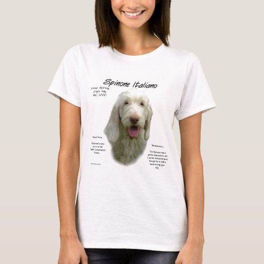 Spinone Italiano Geschichtsdesign T-Shirt (Vorderseite)