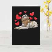 Spinone Italiano Hund mit ausgestopften Tieren und Karte (Gelbe Blume)