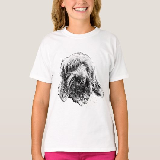 Spinone Italiano Ink Art T-Shirt (Vorderseite)