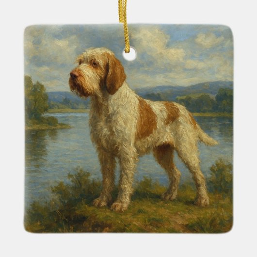 Spinone Italiano Keramikornament (Vorderseite)