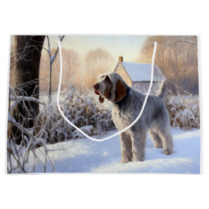 Spinone Italiano Lass es schneien Weihnachten Große Geschenktüte