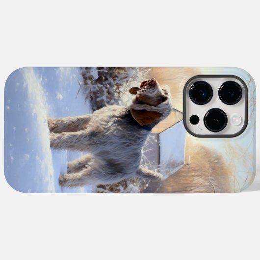 Spinone Italiano lassen es Schnee Weihnachten Case-Mate iPhone Hülle (Rückseite (Horizontal))