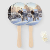 Spinone Italiano lassen es Schnee Weihnachten Fächer (Vorne und Hinten)