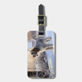 Spinone Italiano lassen es Schnee Weihnachten Gepäckanhänger (Vorderseite vertikal)