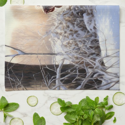 Spinone Italiano lassen es Schnee Weihnachten Geschirrtuch (Gefaltet)
