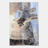 Spinone Italiano lassen es Schnee Weihnachten Geschirrtuch (Vertikal)