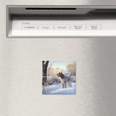 Spinone Italiano lassen es Schnee Weihnachten Magnet (In Situ (Geschirrspüler))