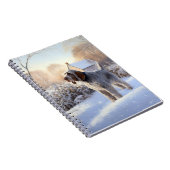 Spinone Italiano lassen es Schnee Weihnachten Notizblock (Rechte Seite)