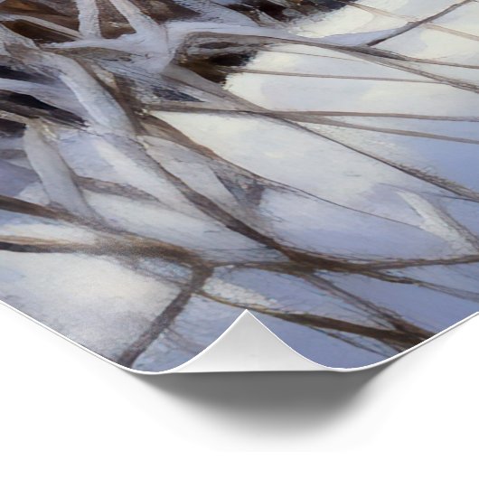 Spinone Italiano lassen es Schnee Weihnachten Poster (Ecke)