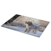 Spinone Italiano lassen es Schnee Weihnachten Schneidebrett (Ecke)