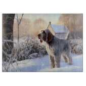 Spinone Italiano lassen es Schnee Weihnachten Schneidebrett (Vorderseite)
