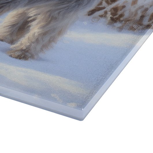 Spinone Italiano lassen es Schnee Weihnachten Schneidebrett (Ecke)