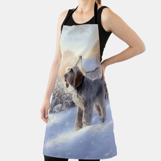 Spinone Italiano lassen es Schnee Weihnachten Schürze (InSitu)