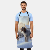 Spinone Italiano lassen es Schnee Weihnachten Schürze (Getragen)