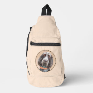 Spinone Italiano Malerei Braun Rasen Niedlicher Hu Crossbody Bag