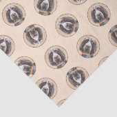 Spinone Italiano Malerei Braun Rasen Niedlicher Hu Seidenpapier (Ausschnitt)