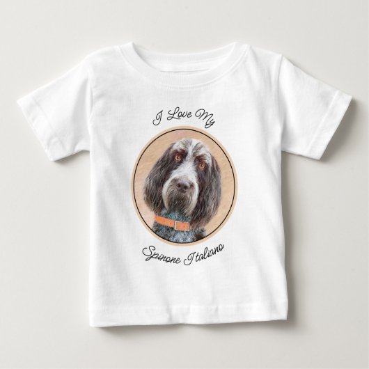 Spinone Italiano Malerei - Niedliche Original Dog Baby T-shirt (Vorderseite)
