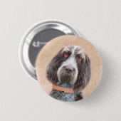 Spinone Italiano Malerei - Niedliche Original Dog Button (Vorne & Hinten)