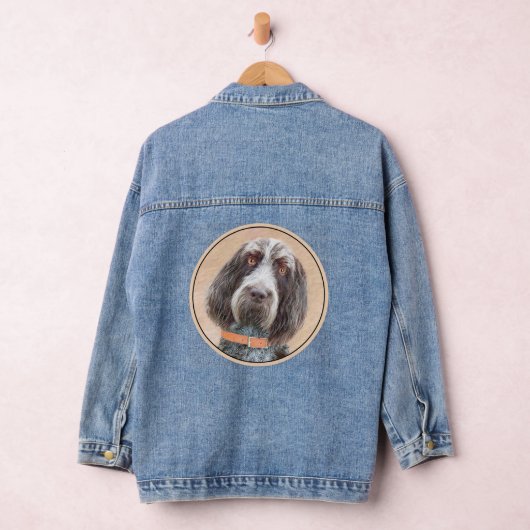 Spinone Italiano Malerei - Niedliche Original Dog Jeansjacke (Hangar)