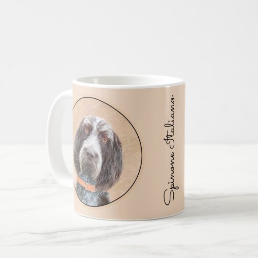 Spinone Italiano Malerei - Niedliche Original Dog Kaffeetasse (Vorderseite Links)