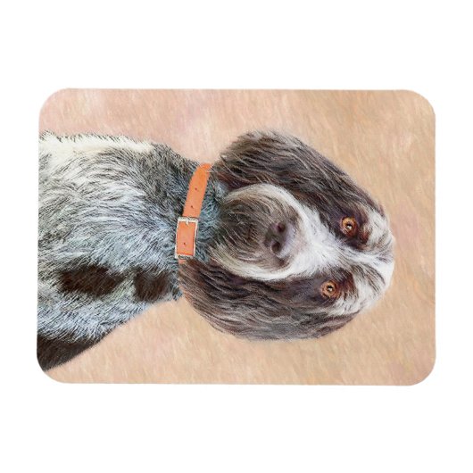 Spinone Italiano Malerei - Niedliche Original Dog Magnet (Horizontal)