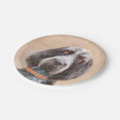 Spinone Italiano Malerei - Niedliche Original Dog Pappteller (Schrägansicht)