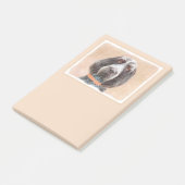 Spinone Italiano Malerei - Niedliche Original Dog  Post-it Klebezettel (angewinkelt)
