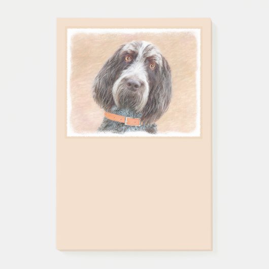 Spinone Italiano Malerei - Niedliche Original Dog  Post-it Klebezettel (Vorderseite)