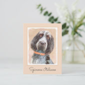 Spinone Italiano Malerei - Niedliche Original Dog Postkarte (Stehend Vorderseite)