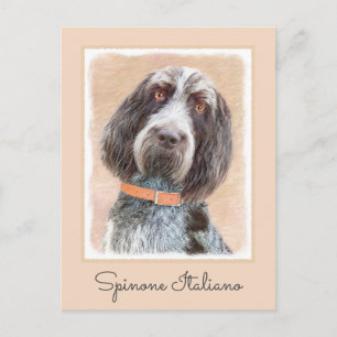 Spinone Italiano Malerei - Niedliche Original Dog  Postkarte